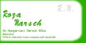 roza marsch business card